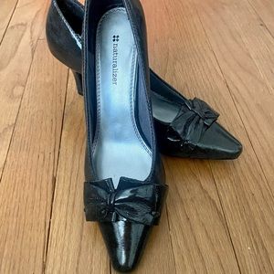 Naturalizer Legend Heels Deep Gray Patent Leather 7.5 Excellent Condition